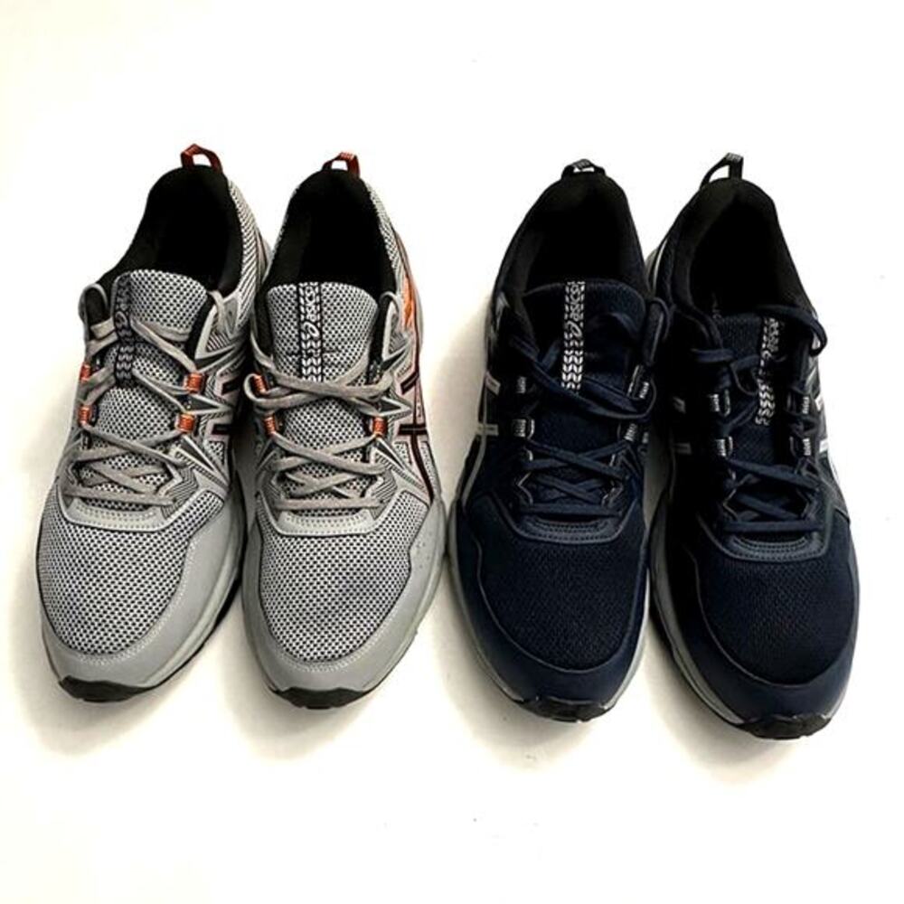 ASICS GEL Venture Mens Size 12 Running Shoes Bundle Blue Grey Trail Comfort Mesh